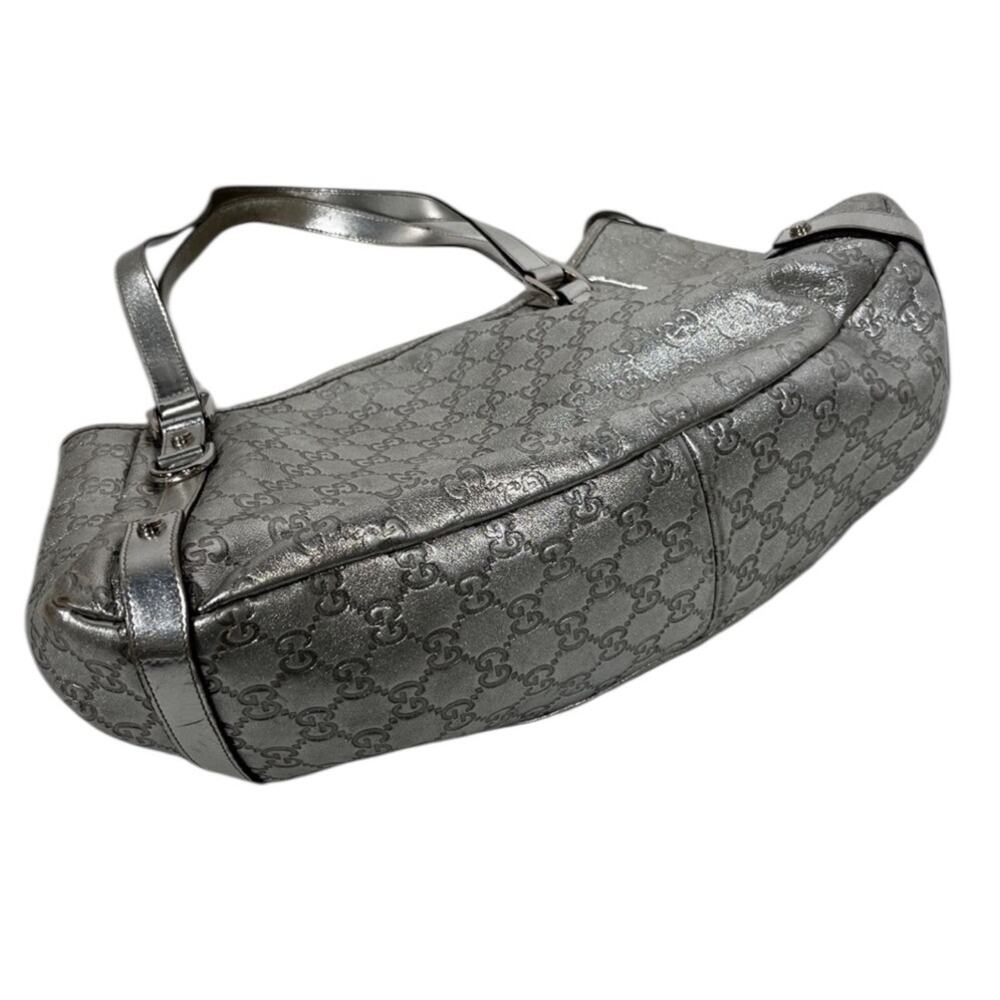 Gucci GG Signature Medium Abbey Silver Shoulder Bag - Picture 3 of 6